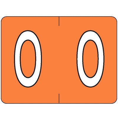 Labels-Alphabetic Colour Code, O Light Orange