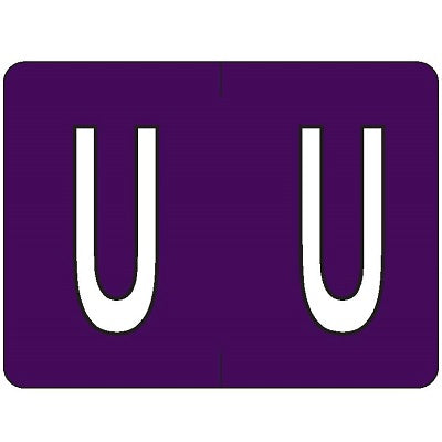 Labels-Alphabetic Colour Code, U Purple