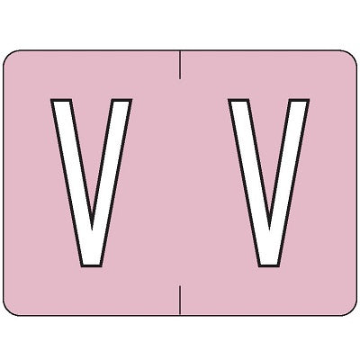 Labels-Alphabetic Colour Code, V Lilac