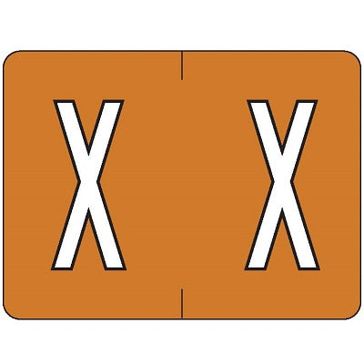 Labels-Alphabetic Colour Code, X Light Brown
