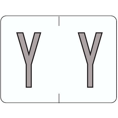 Labels-Alphabetic Colour Code, Y Light Grey/White