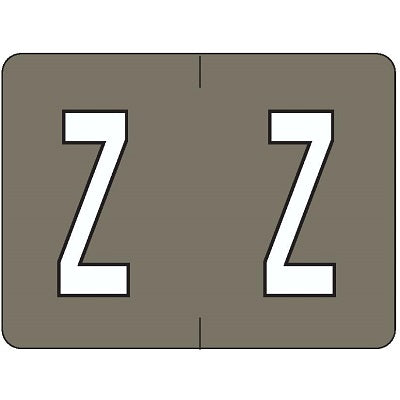 Labels-Alphabetic Colour Code, Z Light Grey