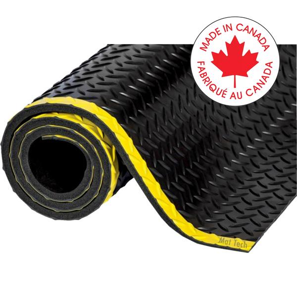 Mat-Anti Fatigue Deck Plate, 36X60X5/8" Black/Yellow