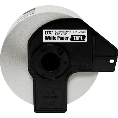 Labels-Continuous Paper Tape, 4" X 100', White