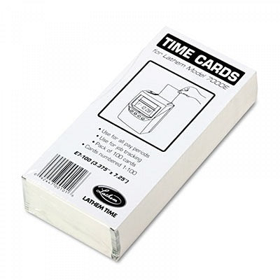 Time Cards-Universal For 7500E 3.25X8" English