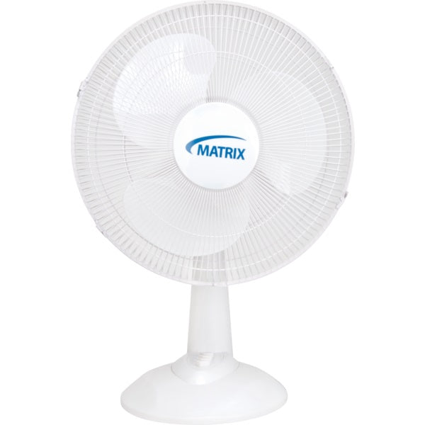Fan-16" Matrix Desk, 3-Speed White