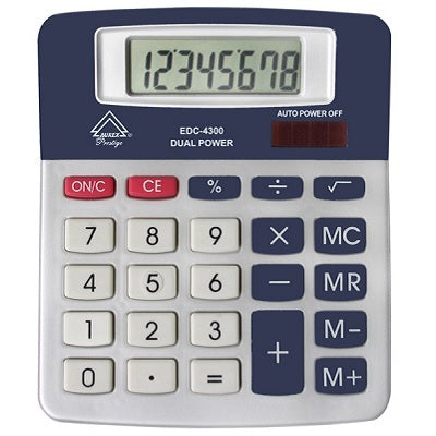 Calculator-Desktop Solar/Battery 8 Digit Angled Display