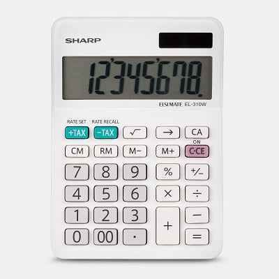 Calculator-Sharp, Desktop Solar/Battery 8 Digit Display