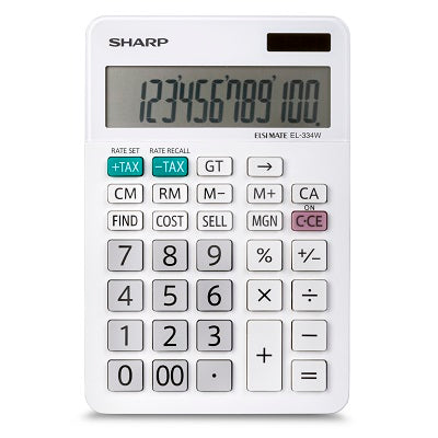 Calculator-Sharp, Desktop Solar/Battery 12 Digit Eco