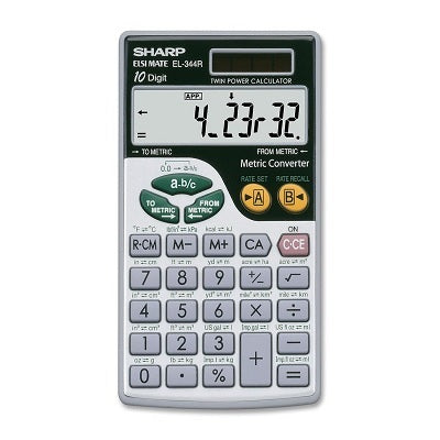 Calculator-Sharp, Metric Conversion, Dual Power 10 Digit