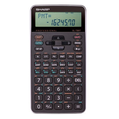Calculator-Sharp, Financial, Battery 10 Digit 2-Line