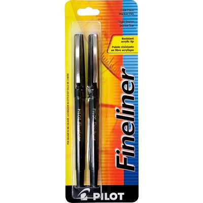 Marker-Fineliner 0.4Mm Black 2/Pack