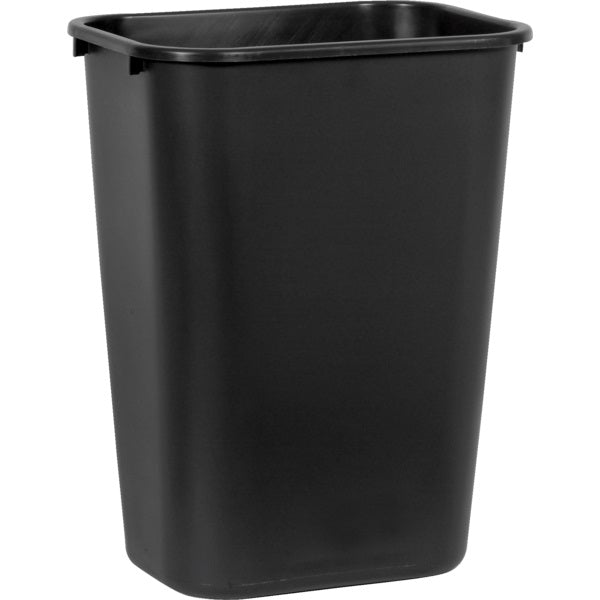 Wastebasket-Plastic 15-1/4" X 11 X 20", 39 L. Black