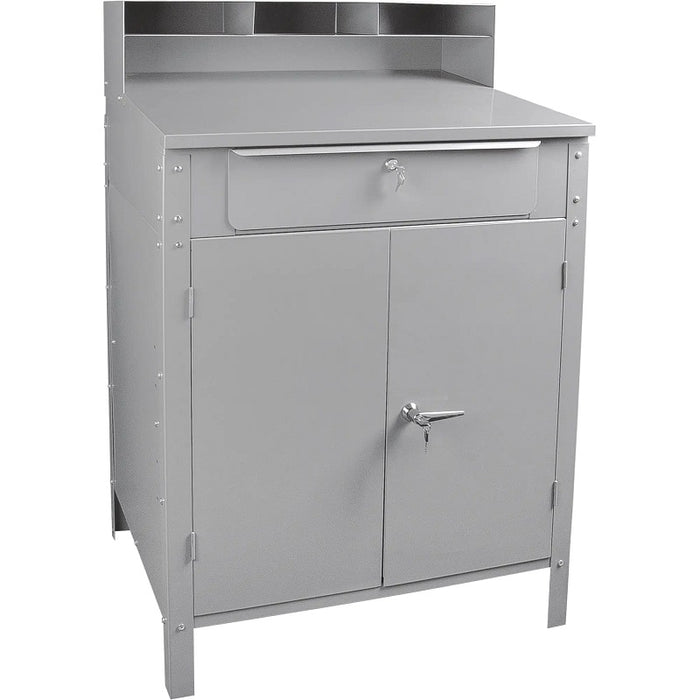Desk-Shop Cabinet, 34-1/2"W X 30"D X 53"H Grey