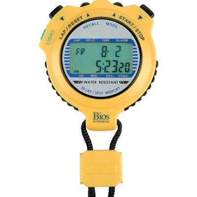 Stop Watch-Bios Digital Water Resistant Yellow