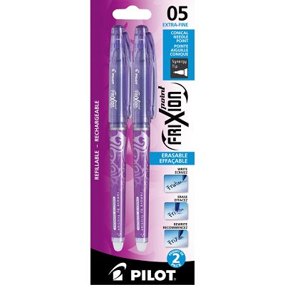 Pen-Stick, Frixion 0.5Mm Erasable Gel, Purple 2/Pack