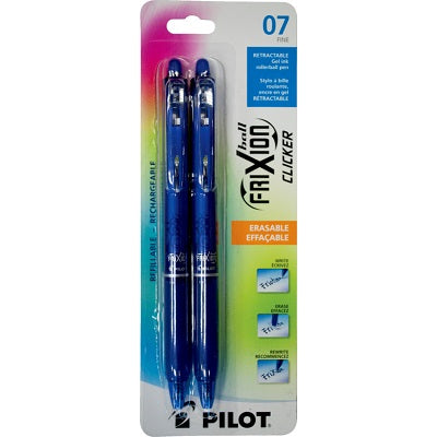 Pen-Retractable, Frixion Clicker Erasable, 0.7Mm Blue 2/Pk
