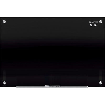 Marker Board-Glass Infinity 18"X24" Magnetic Black