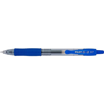Pen-Retractable, G-2 Gel Roller, 0.7Mm Blue