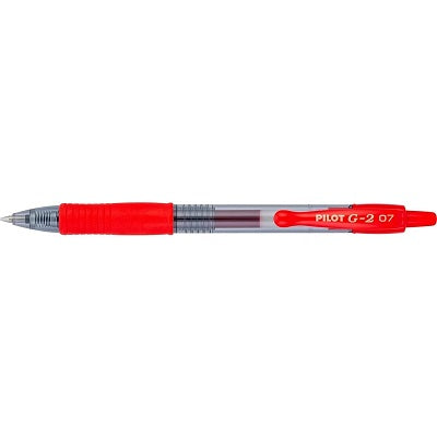 Pen-Retractable, G-2 Gel Roller, 0.7Mm Red