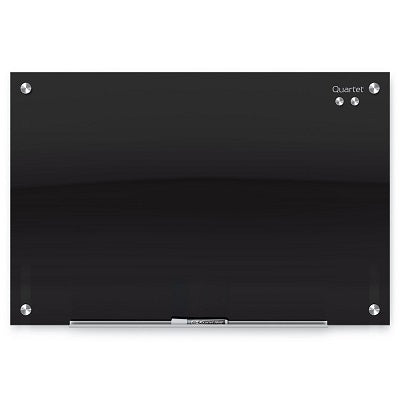 Marker Board-Glass Infinity 24"X36" Magnetic Black