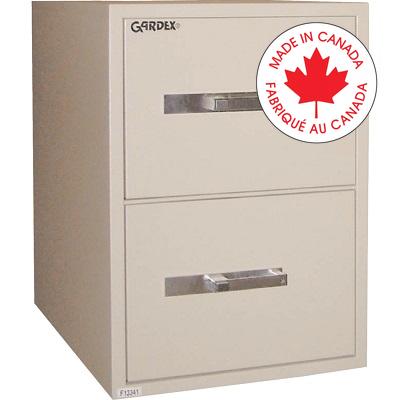 File Cabinet-Fire Resistant, Vertical, Legal 2 Drawer Beige