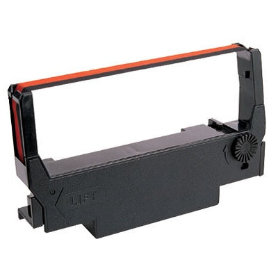 Ribbon-Epson Erc30Br Compatible, Black/Red 6/Box