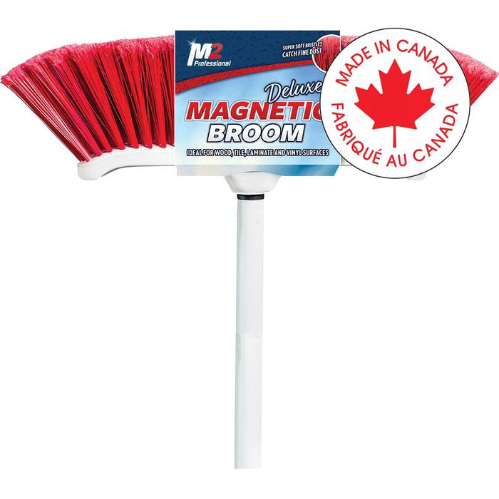Broom-Curved, Venus Magnetic 48" Metal Handle, Red