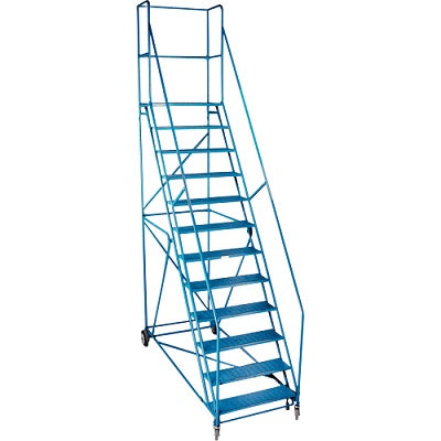 Rolling Ladder-12 Step With Handrails