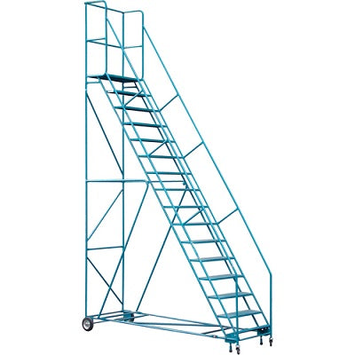 Rolling Ladder-16 Step With Handrails