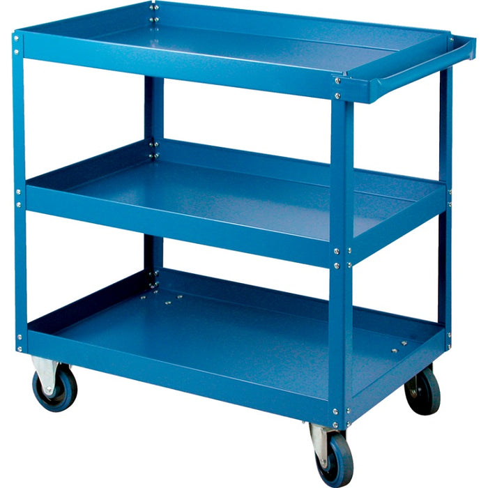 Cart-3 Tier Shelf Cart 24"X36"X48" 900Lb. Cap Rubber Caster