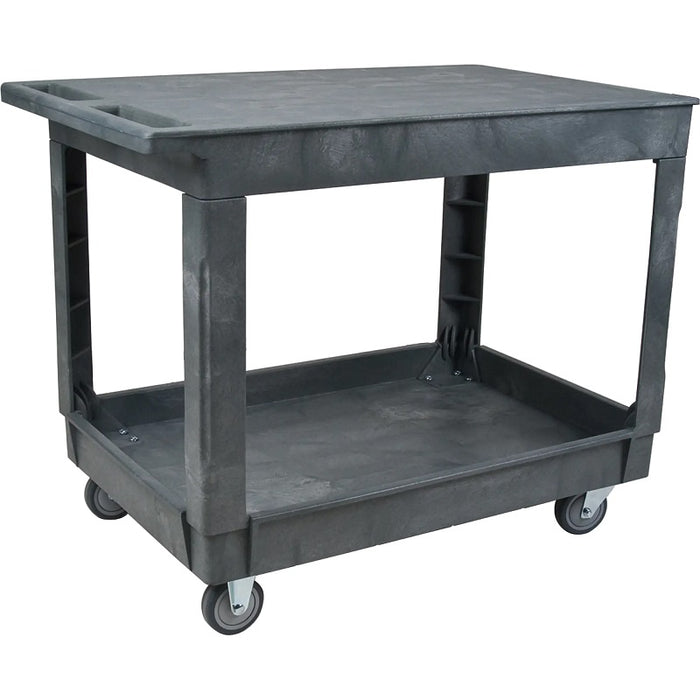 Cart-Utility, 2 Shelf Flat Top, 500Lb Cap Black