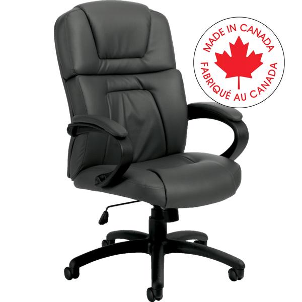 Chair-Tilter, Pacific High Back, Luxhide Charcoal