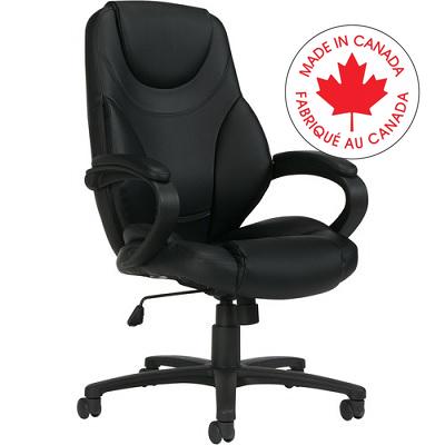 Chair-Tilter Brighton High Back,Luxhide Bonded Leather Black