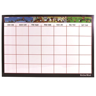 Calendar-Motherword Undated Dry Erase 11" X 17" Bilingual