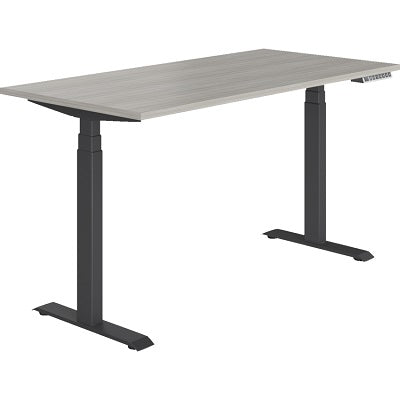 Height Adjustable Table-Newland, 58 X 29 Noce Grigio
