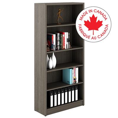Bookcase-Newland 65.6" High Absolute Acajou
