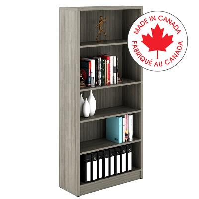 Bookcase-Newland 65.6" High Noce Grigio