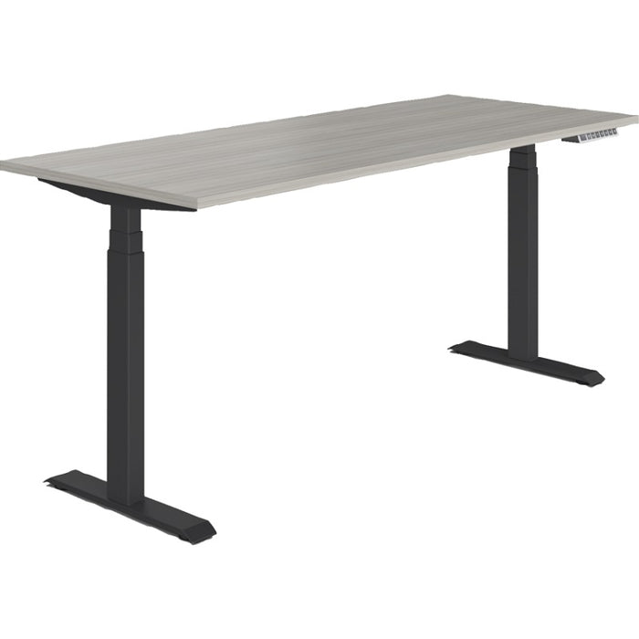 Height Adjustable Table-Newland, 70 X 23 Blk/Noce Grigio