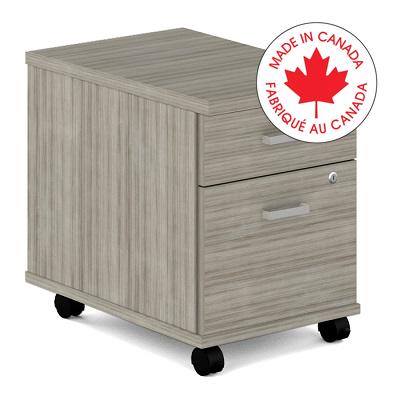 Pedestal-Newland Mobile, Box/File, Noce Grigio