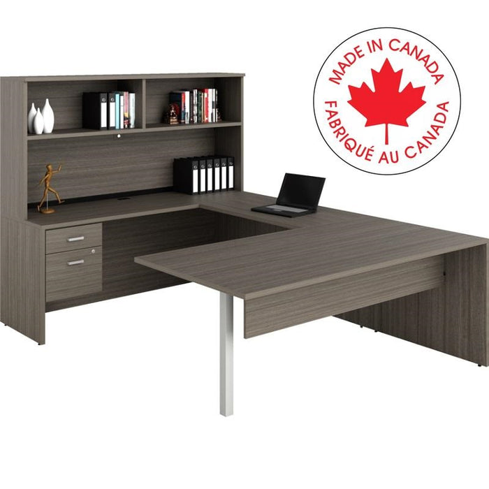 Workstation-Newland U Shaped Suite 72X102 Absolute Acajou
