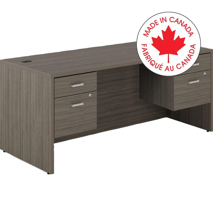 Desk-Newland Double Hanging Pedestal, Box/File 72X30" Acajou