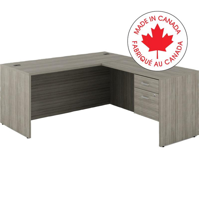 Workstation-Newland L Shaped Desk 66X72 Absolute Grigio