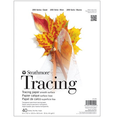 Tracing Paper Pad-Strathmore Series 200, 9"X12" 40Sheets