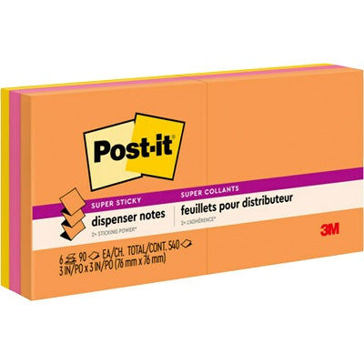 Notes-Post-It, Pop-Up 3X3 Super Sticky, Energy Boost