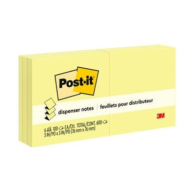 Notes-Post-It, Pop-Up 3X3 Yellow