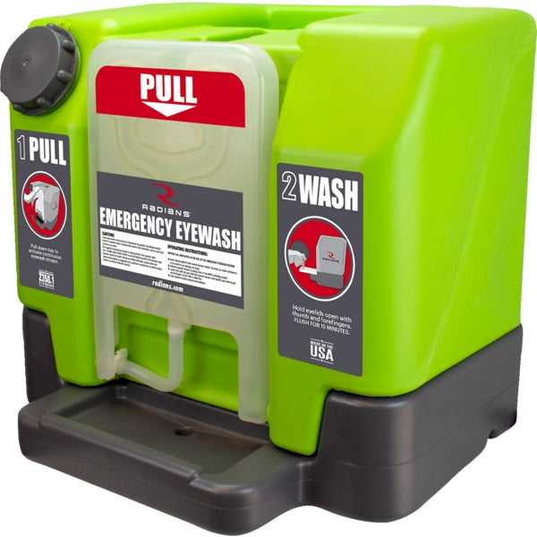 Eye Wash Station-Emergency, 15Min. 12-Gallon, Green