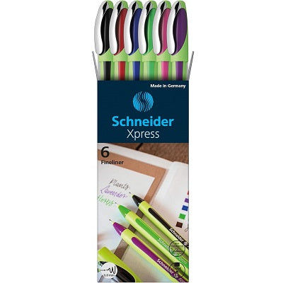 Marker-Fineliner, Schneider Xpress Wallet 6/Pack