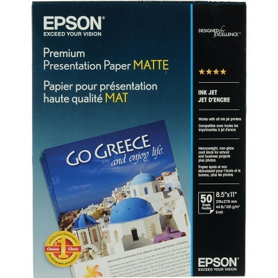 Paper-Epson Matte Presentation, 8.5X11 44Lb. 50/Pack