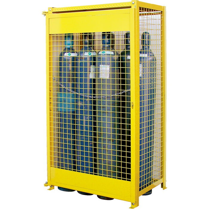 Gas Cylinder Cabinet-10 Cylinder Capacity 44"X30"X74" Yellow